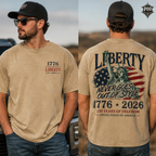 Liberty Never Goes Out Of Style Shirt, America 250 Years of Freedom Tee, Patriotic USA Vintage Washed T-Shirt, Fourth of July Gift