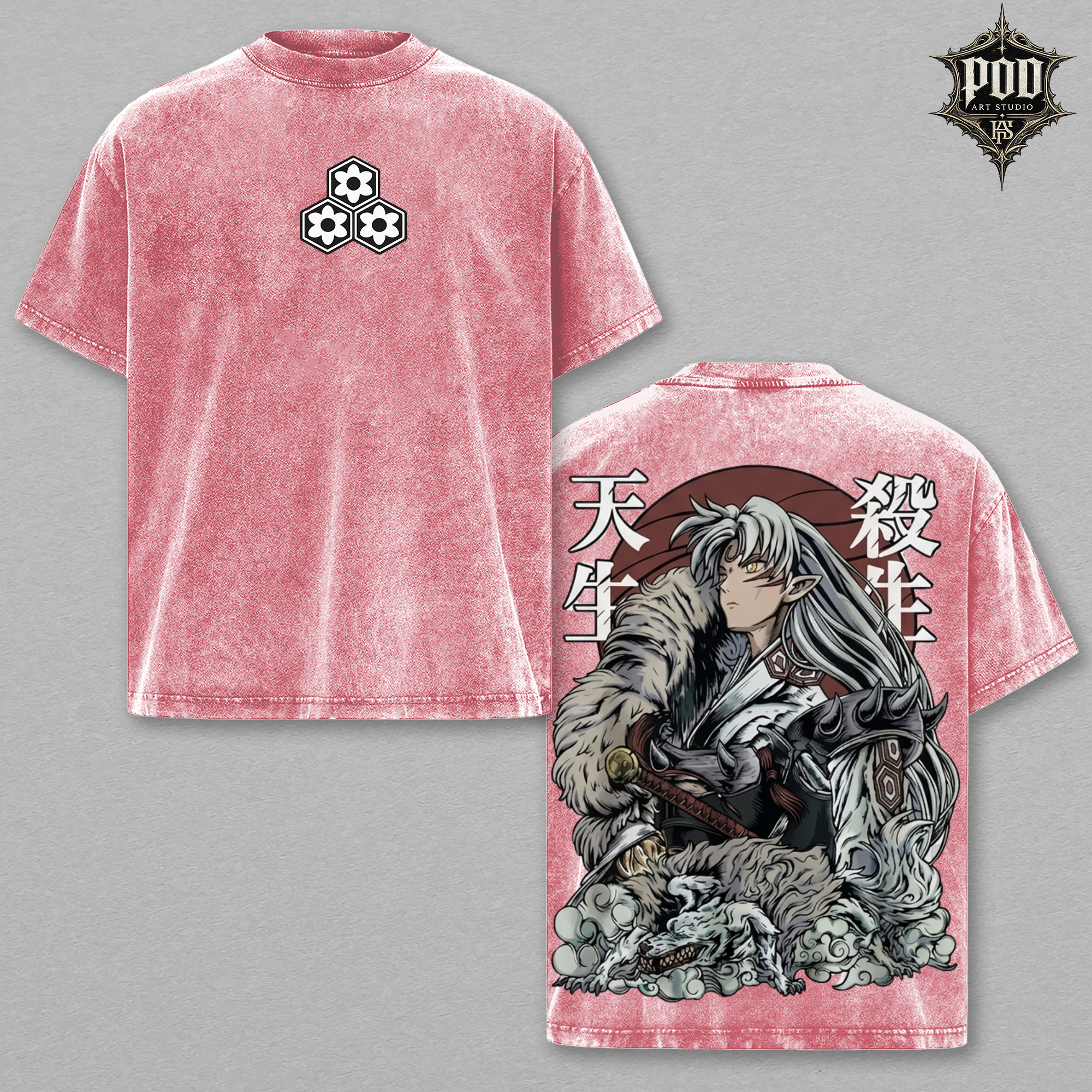 Sesshomaru Oversized Anime Graphic T-Shirt – Inuyasha Streetwear Tee