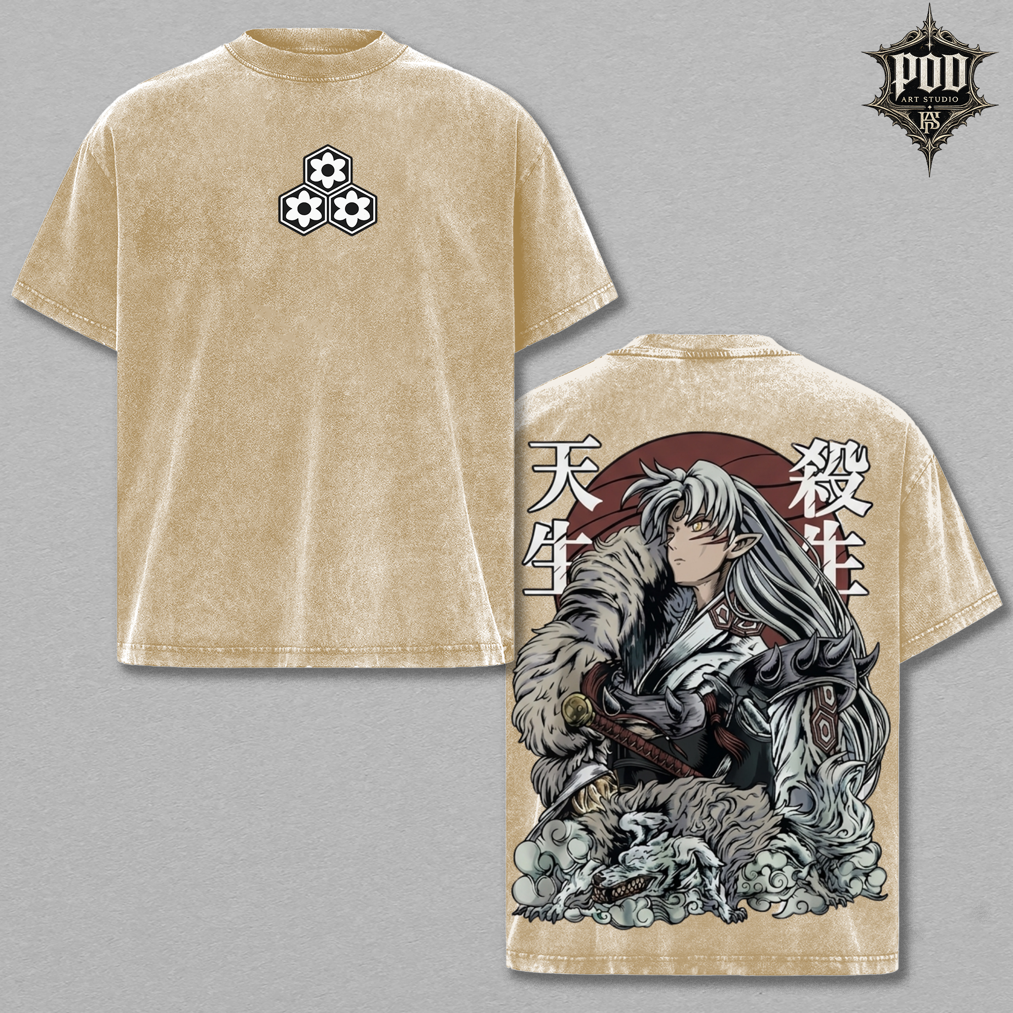 Sesshomaru Oversized Anime Graphic T-Shirt – Inuyasha Streetwear Tee