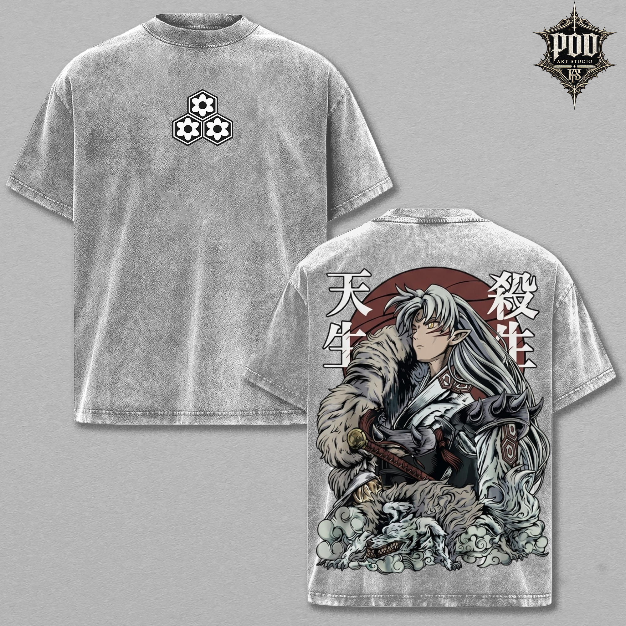 Sesshomaru Oversized Anime Graphic T-Shirt – Inuyasha Streetwear Tee