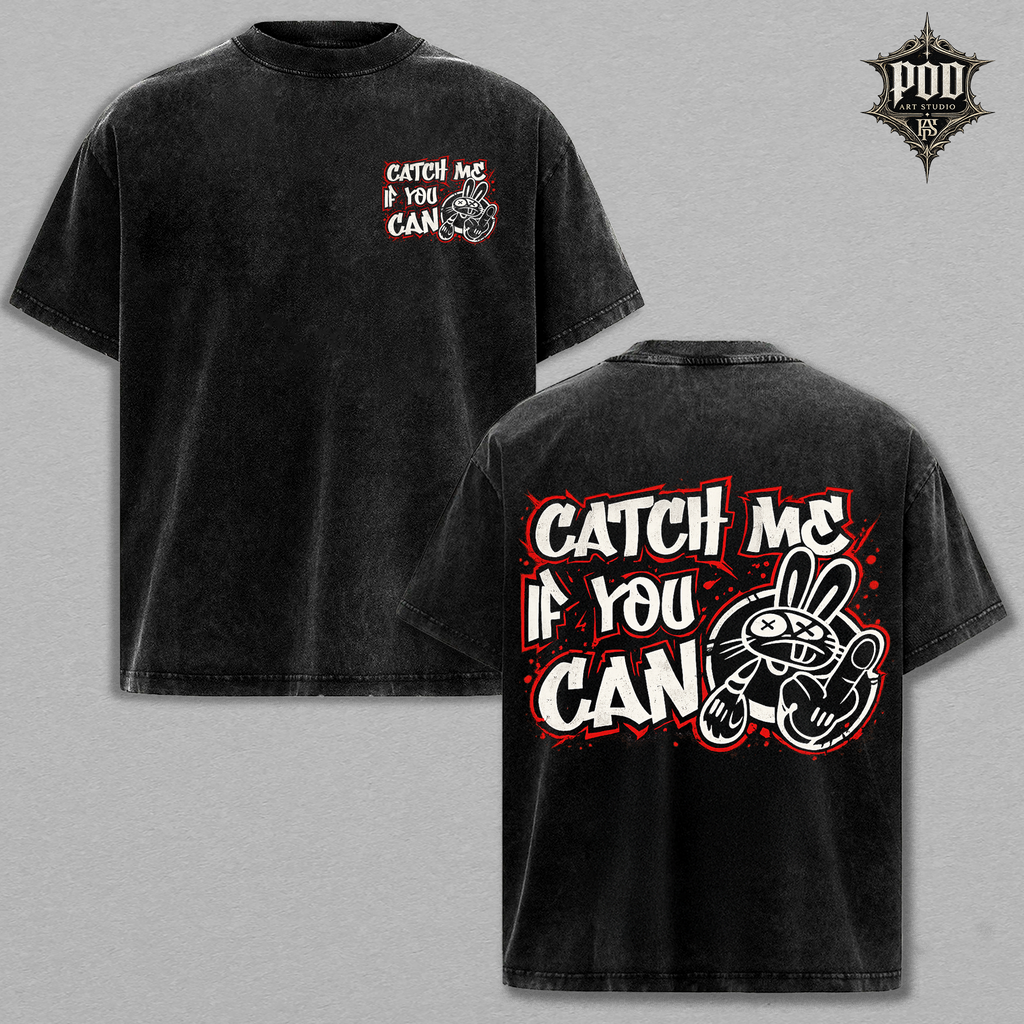 Catch Me If You Can Oversized Graphic Tee