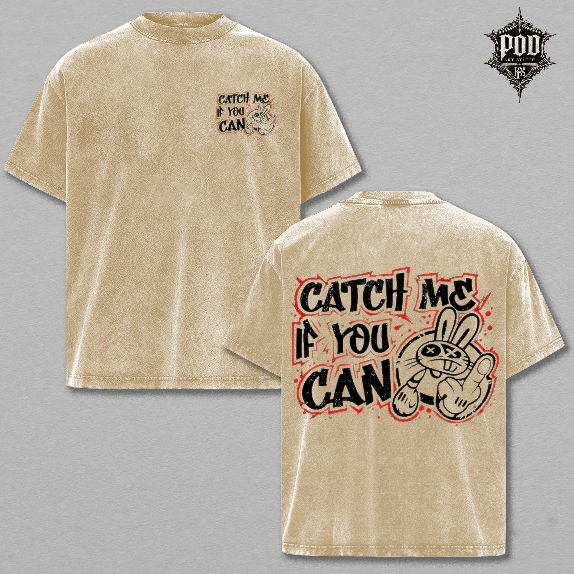 Catch Me If You Can Oversized Graphic Tee