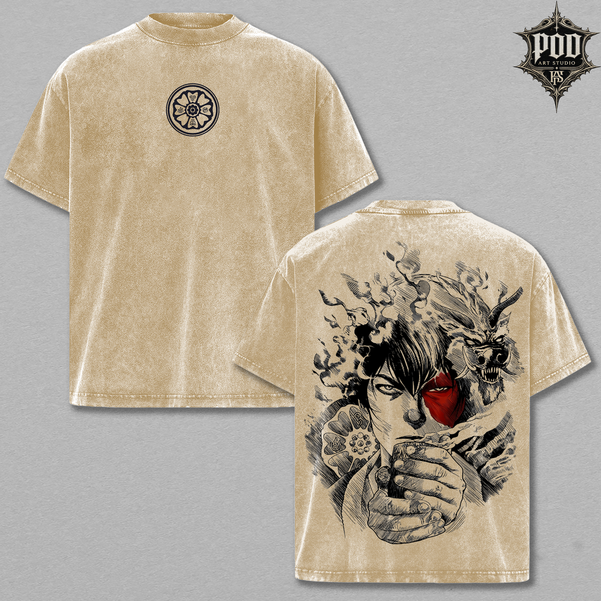 Prince Zuko Fire Dragon Vintage Washed Oversized Tee