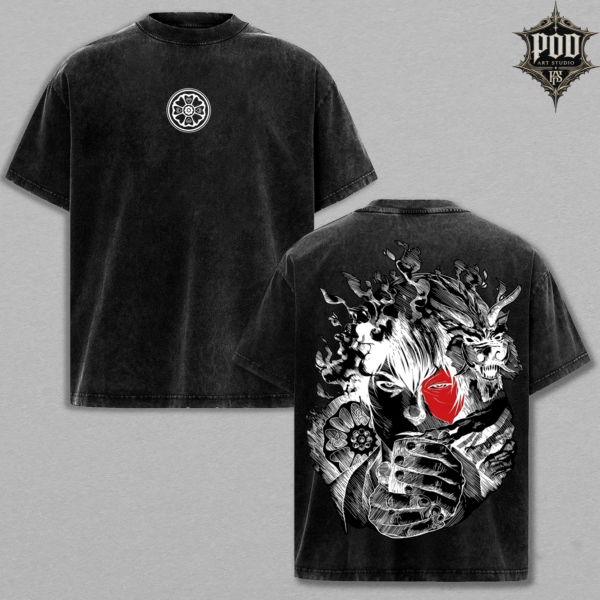 Prince Zuko Fire Dragon Vintage Washed Oversized Tee