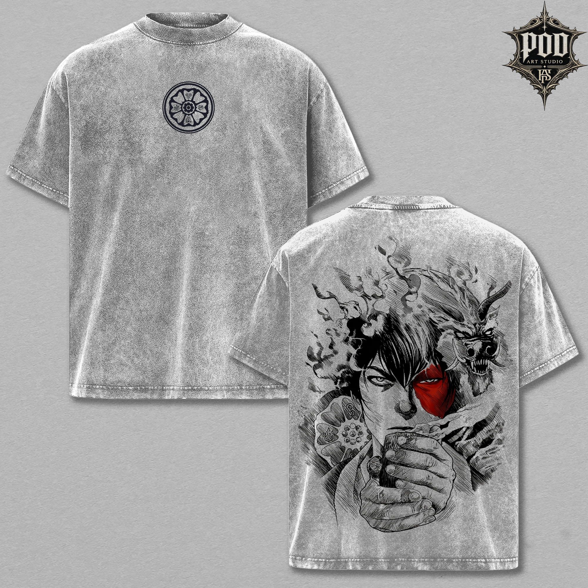 Prince Zuko Fire Dragon Vintage Washed Oversized Tee