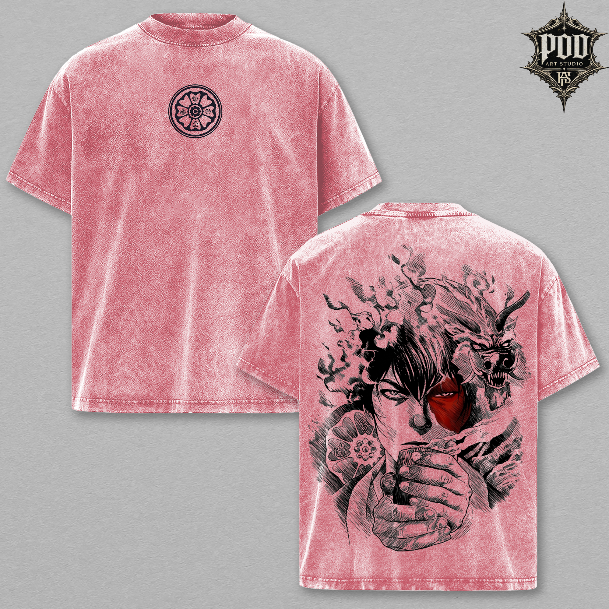 Prince Zuko Fire Dragon Vintage Washed Oversized Tee