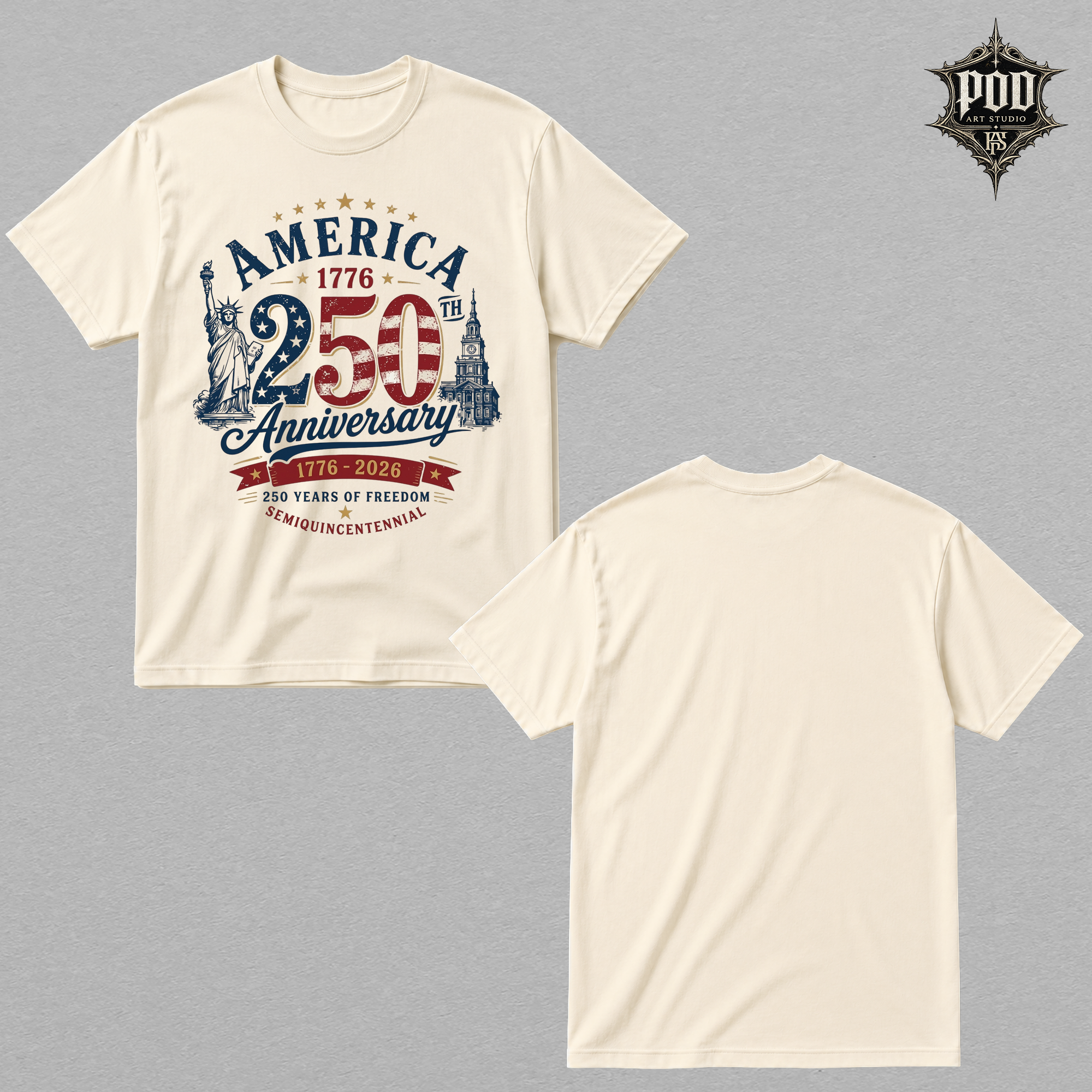 America 250 Years of Freedom Vintage Tee | 1776–2026 Patriotic USA Celebration Shirt
