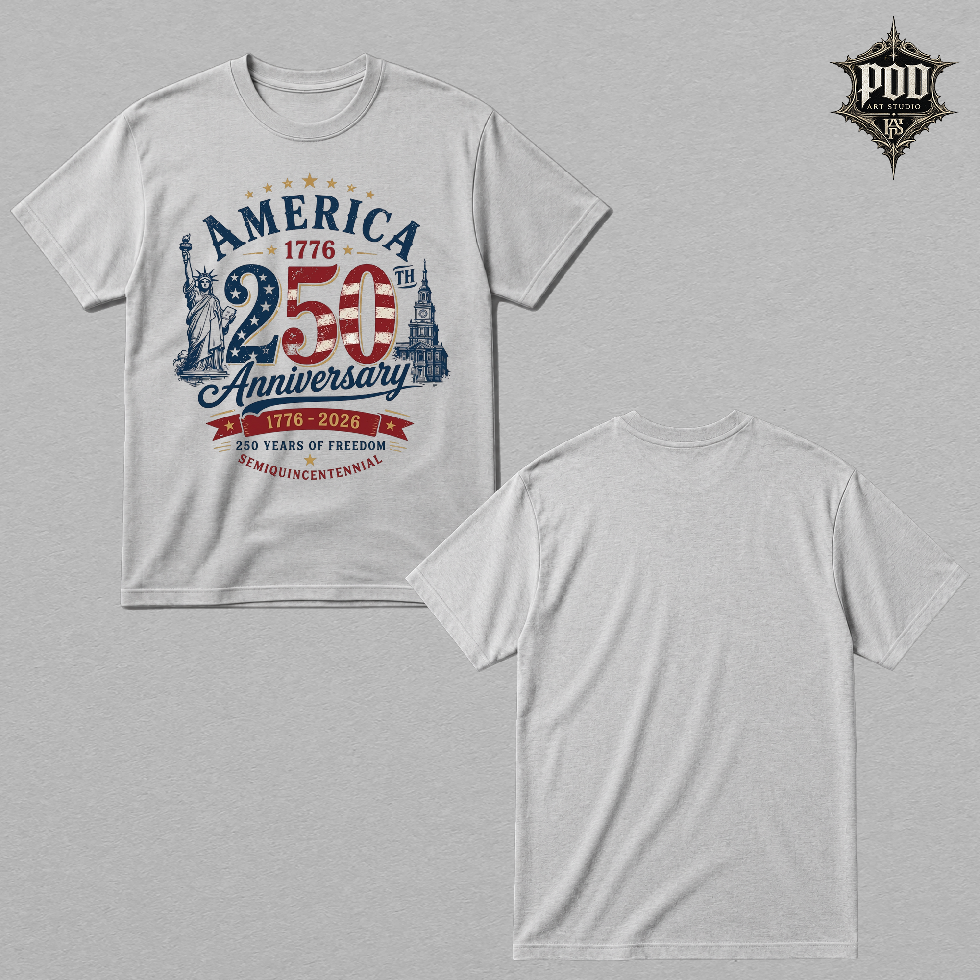 America 250 Years of Freedom Vintage Tee | 1776–2026 Patriotic USA Celebration Shirt