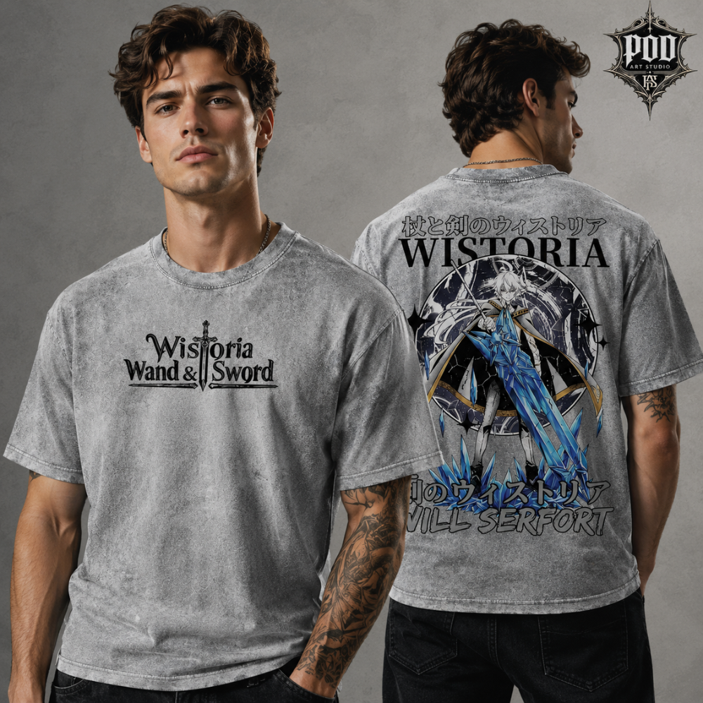 Will Serfort Crystal Sword Wistoria Vintage Oversized Tee
