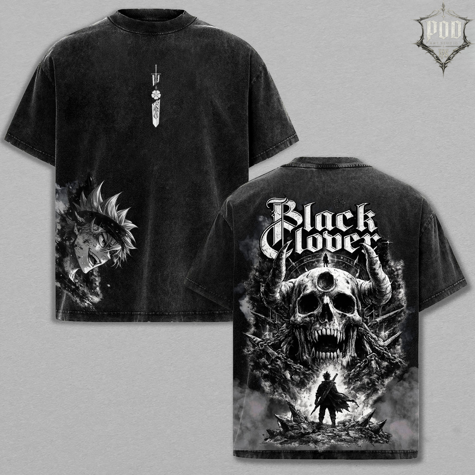 Asta Demon Form Black Clover Vintage Tee