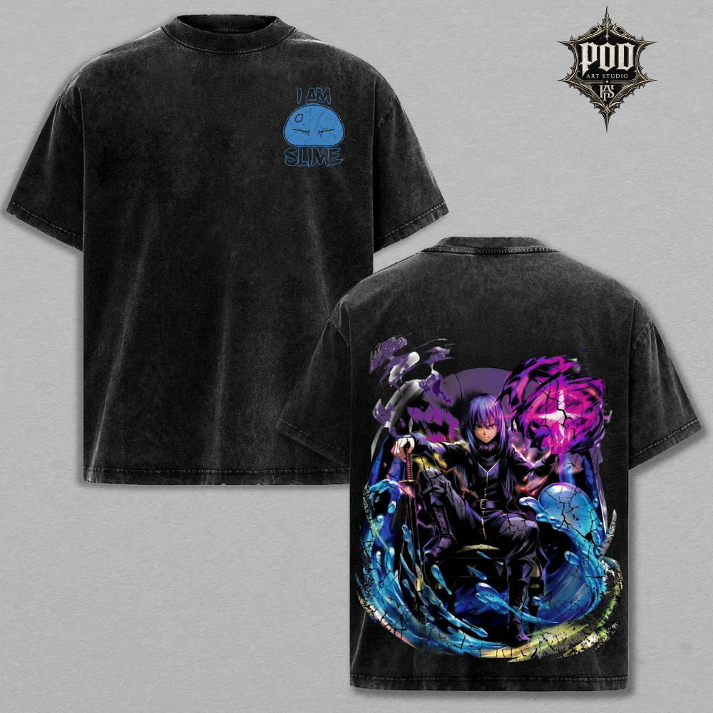 Rimuru Tempest Anime Vintage Washed Oversized T-Shirt