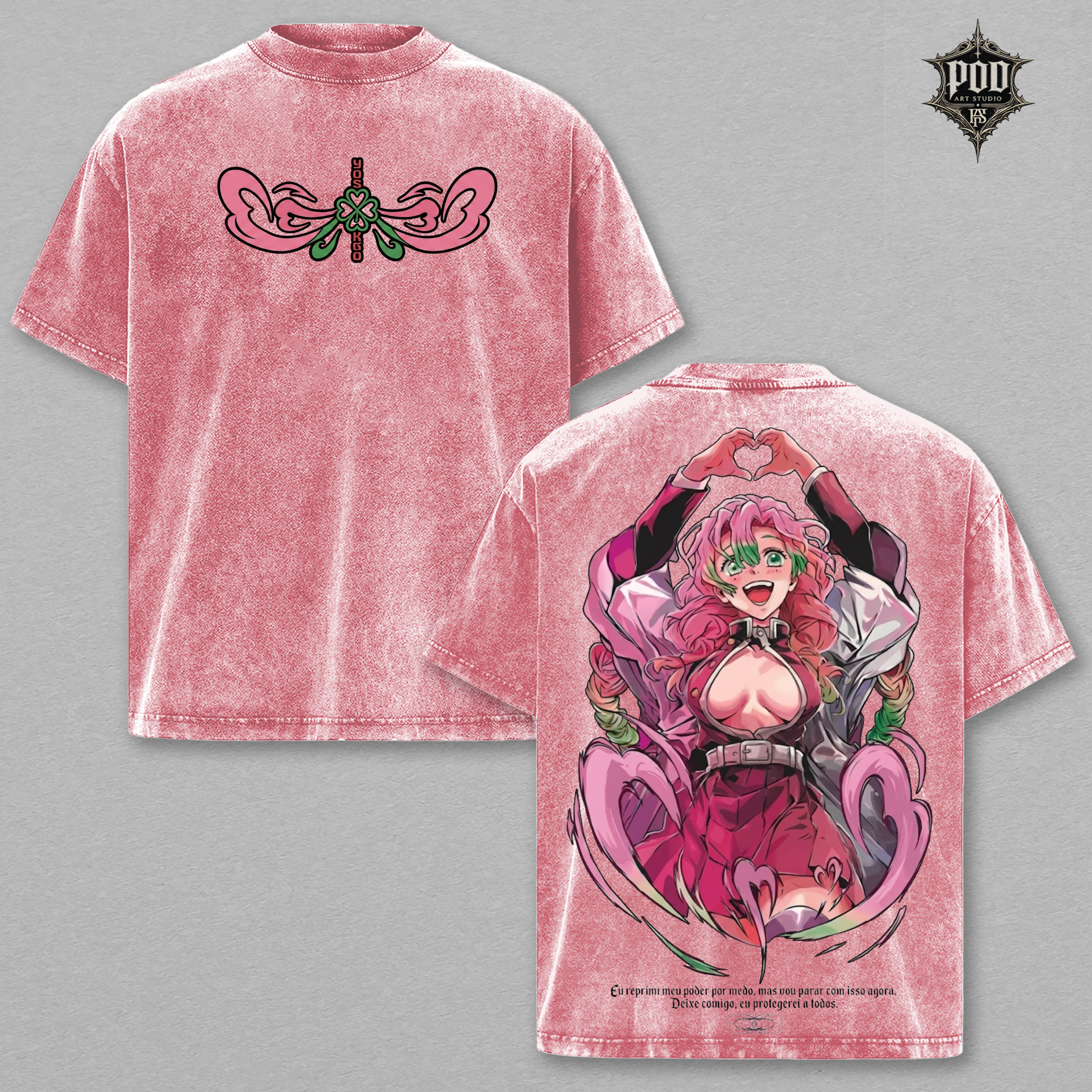 Mitsuri Anime Streetwear Vintage Tee