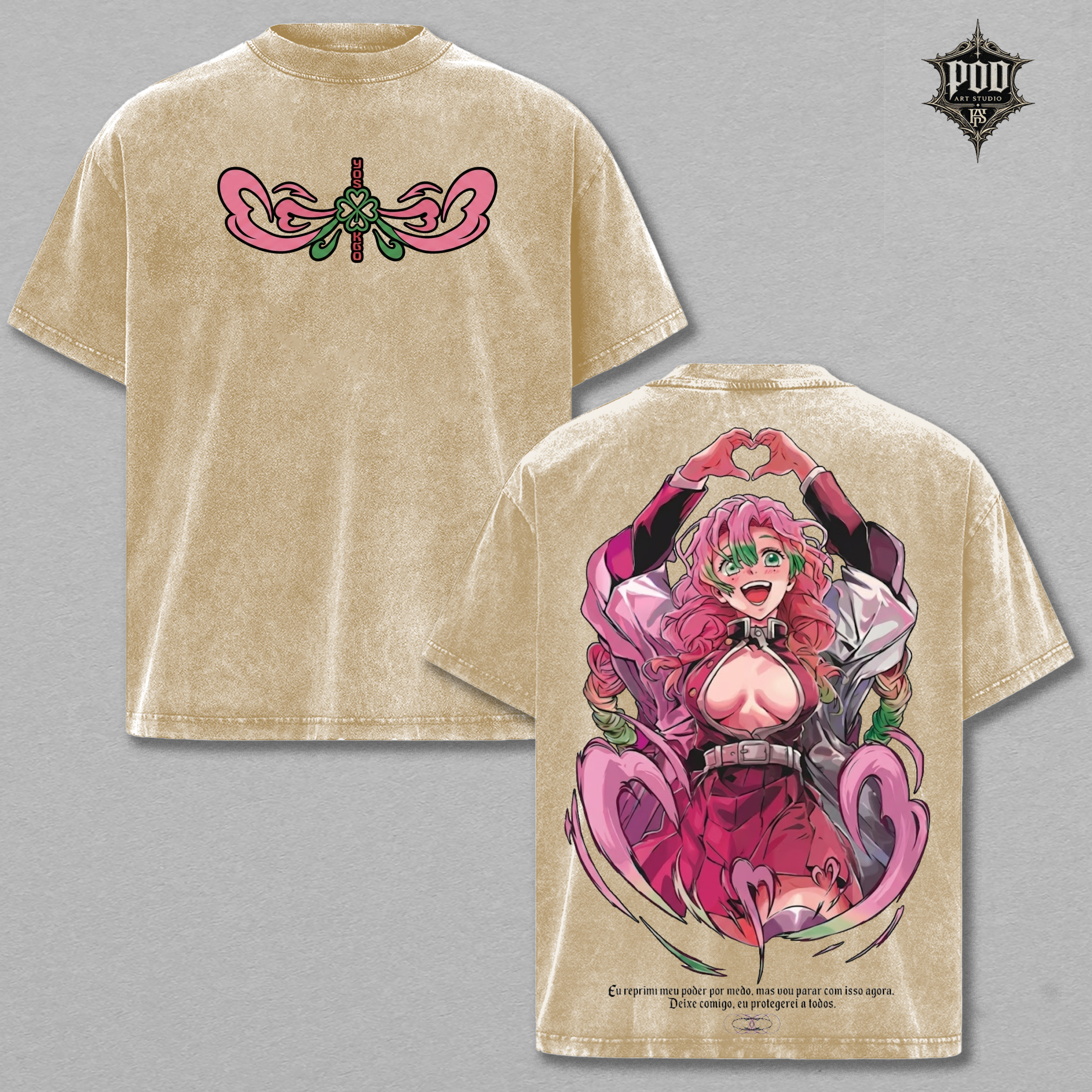 Mitsuri Anime Streetwear Vintage Tee