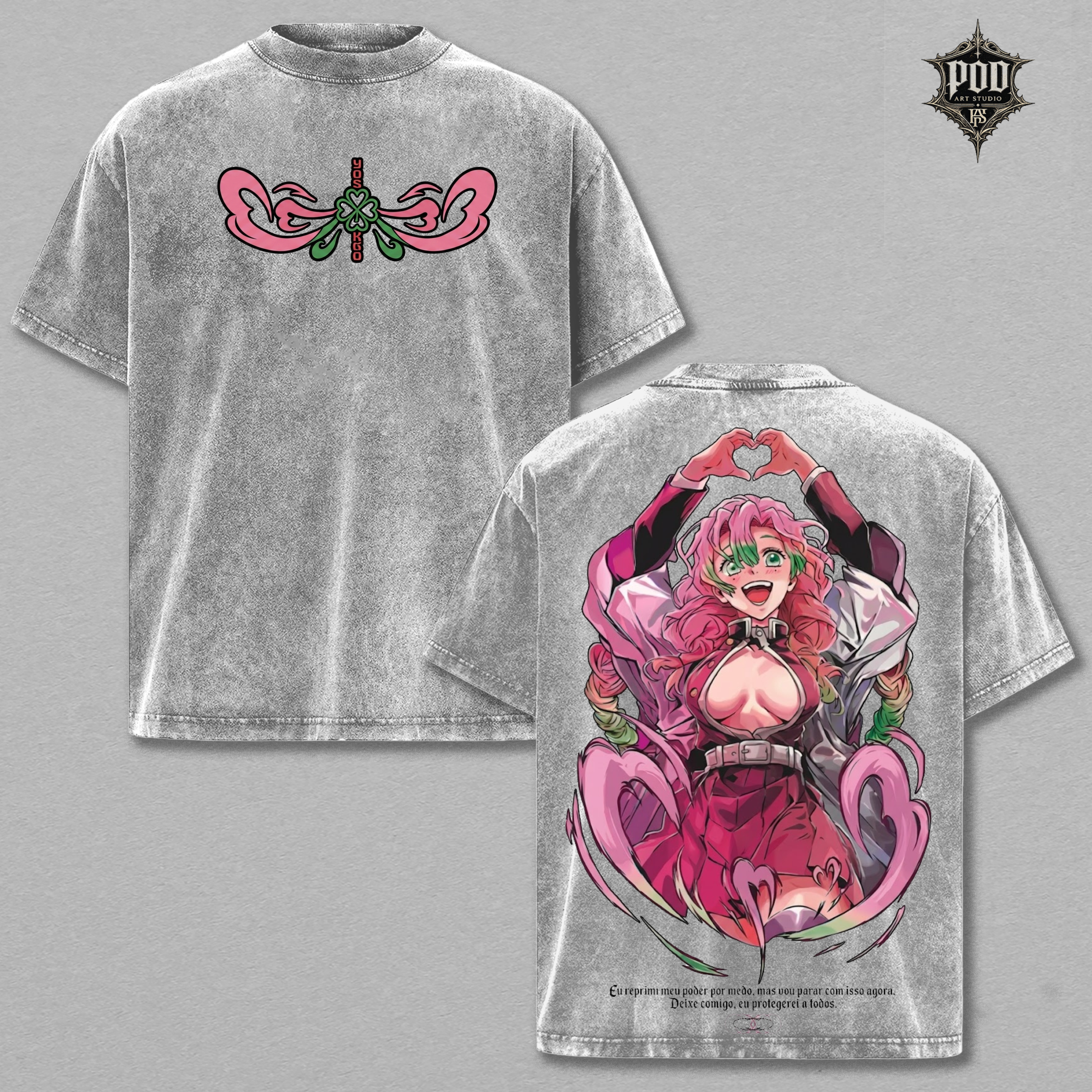 Mitsuri Anime Streetwear Vintage Tee
