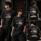 Racing Vintage Wash Graphic Tee – Heavyweight Oversized Streetwear T-Shirt