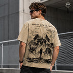 Solo Leveling Monarch of Shadows Acid Wash Tee