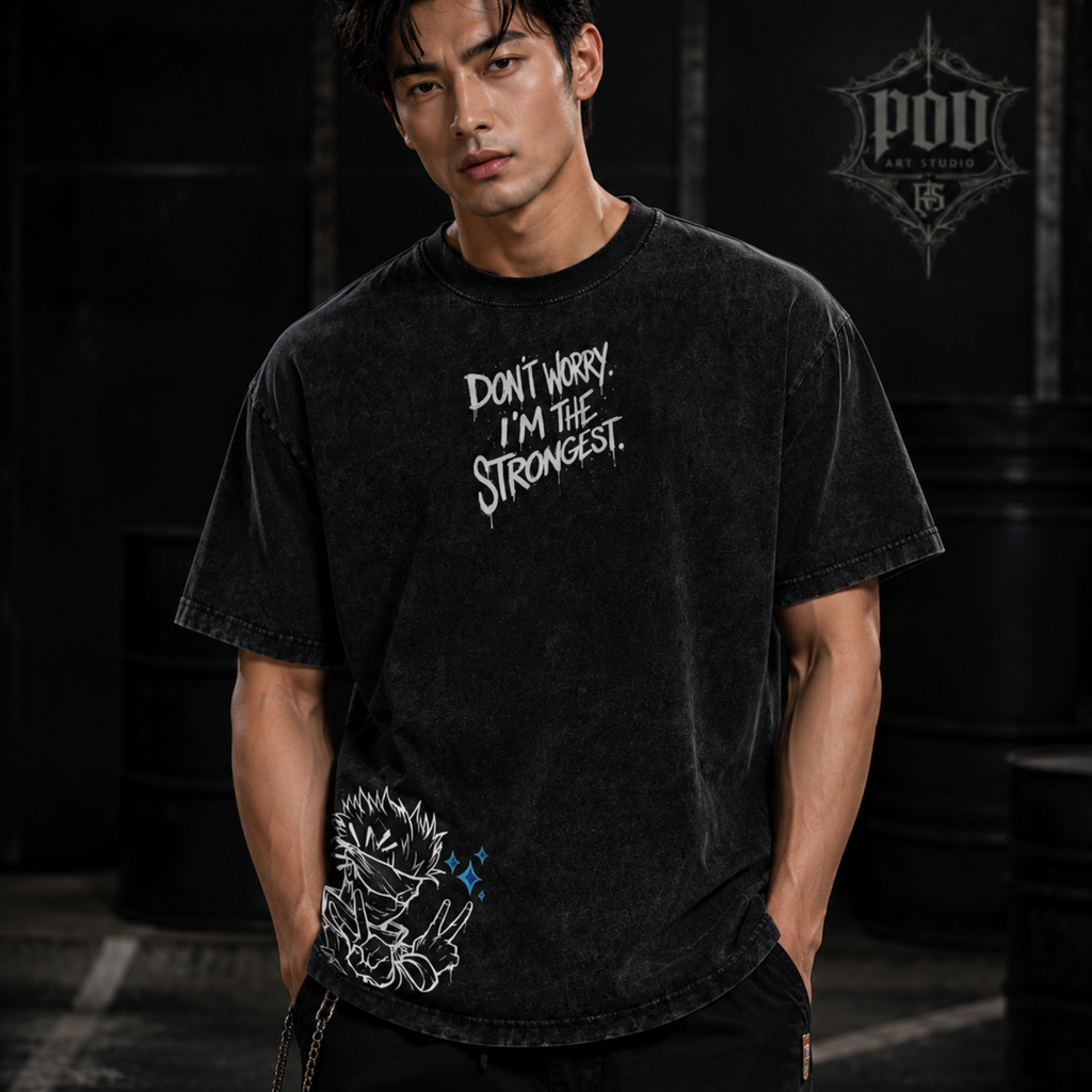 Gojo Hollow Purple Vintage Washed Graphic Tee